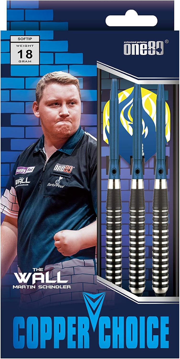 ONE80 Soft-Dartpfeile Martin Schindler Brass Softip 18g