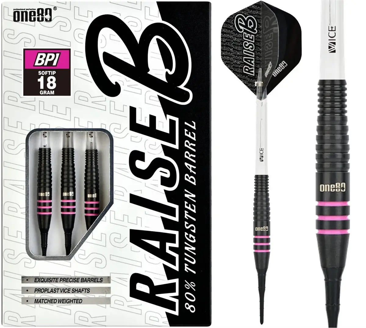 One80 Raise B - BPI Softdarts 18 Gramm Softdarts