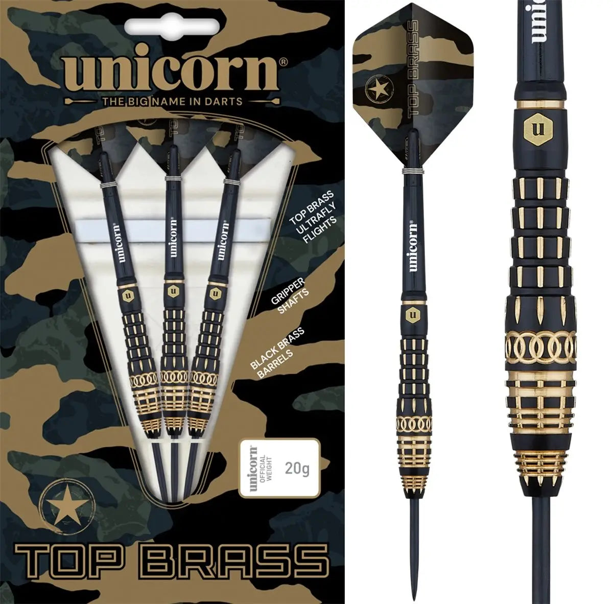 Unicorn Top Brass 4 Steeldarts 20 Gramm Steeldarts