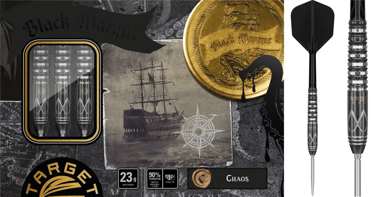 Target Black Marque Chaos 90% Swiss Points Steeldarts 21 Gramm Steeldarts