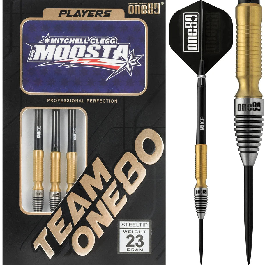ONE80 Signature Darts Mitchell Clegg v2 - The Moosta - 23g Steeldart