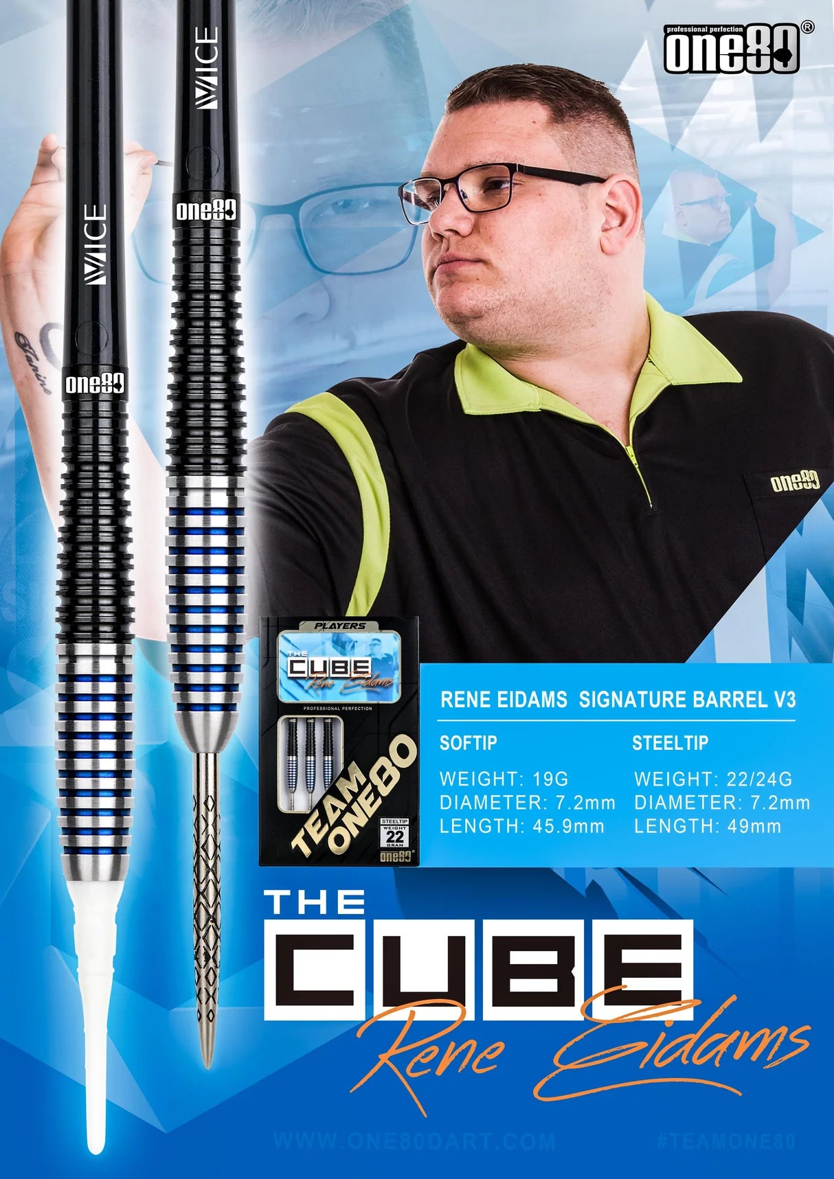 ONE80 - René Eidams - V3 - Steeldart